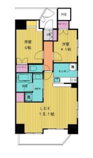 サンヴェール日本橋水天宮 9階 間取り図