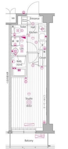 ガーラ・ヒルズ不動前 4階 間取り図