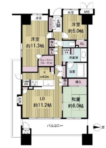 トキアス (TOKIAS) 5階 間取り図
