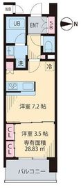 ビイルーム武蔵小杉 (beRoom 武蔵小杉) 303 間取り図
