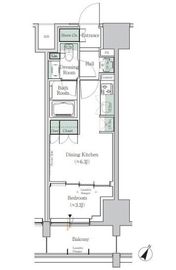 ONE ROOF RESIDENCE TAMACHI (ワンルーフレジデンス田町) 805 間取り図