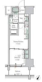 ONE ROOF RESIDENCE TAMACHI (ワンルーフレジデンス田町) 1103 間取り図