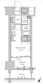 ONE ROOF RESIDENCE TAMACHI (ワンルーフレジデンス田町) 1104 間取り図