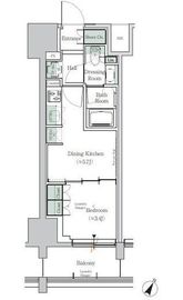 ONE ROOF RESIDENCE TAMACHI (ワンルーフレジデンス田町) 1106 間取り図