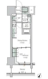 ONE ROOF RESIDENCE TAMACHI (ワンルーフレジデンス田町) 1110 間取り図