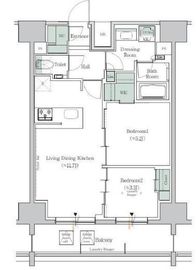 ONE ROOF RESIDENCE TAMACHI (ワンルーフレジデンス田町) 1407 間取り図