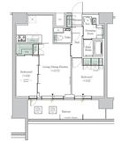 ONE ROOF RESIDENCE TAMACHI (ワンルーフレジデンス田町) 1408 間取り図