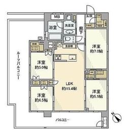 エクセレントシティ押上 5階 間取り図