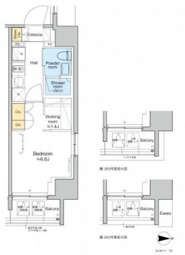 プラウドフラット浅草アベニュー 503 間取り図