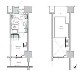 ONE ROOF RESIDENCE TAMACHI (ワンルーフレジデンス田町) 203 間取り図