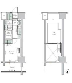 ONE ROOF RESIDENCE TAMACHI (ワンルーフレジデンス田町) 205 間取り図