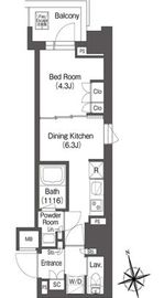 ミリアレジデンス浅草駒形 1103 間取り図