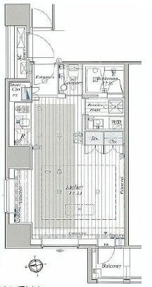 アクシア麻布 5階 間取り図