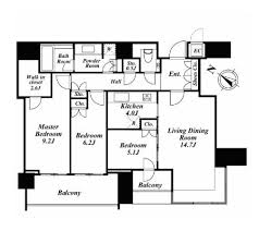 THE ROPPONGI TOKYO CLUB RESIDENCE 36階 間取り図