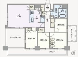 アジールコート汐浜キャナル 1502 間取り図