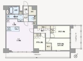 アジールコート汐浜キャナル 1404 間取り図