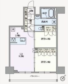アジールコート汐浜キャナル 1107 間取り図