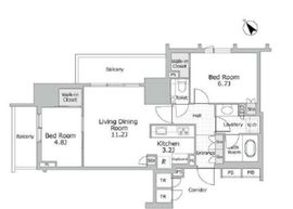 ブランズ愛宕虎ノ門 3階 間取り図