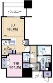 白金ザ・スカイ 16階 間取り図