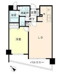 ヒューリック目黒三田 5F4 間取り図