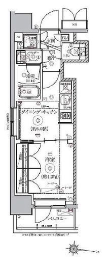 RELUXIA本所吾妻橋 (リルシア本所吾妻橋) 8階 間取り図