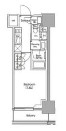 ザ・パークハビオ新御徒町 206 間取り図