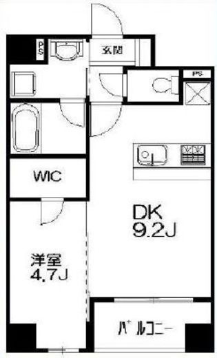 ユーノ新宿柏木 802 間取り図