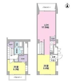 N3ユニテ 304 間取り図