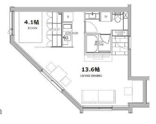 エスセナーリオ三田 302 間取り図