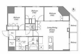 nido蔵前Residence 1204 間取り図