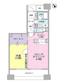 アーバンライフ月島駅前 W712 間取り図