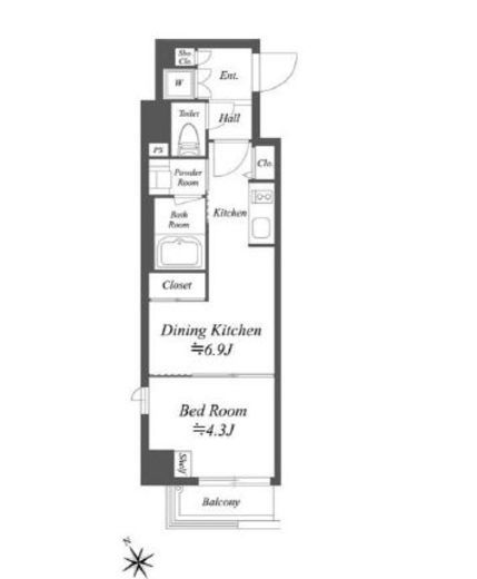 アイフラット駒込一丁目 701 間取り図