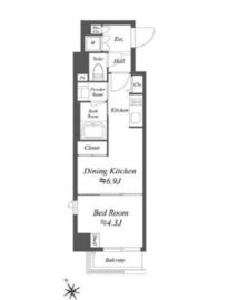 アイフラット駒込一丁目 701 間取り図