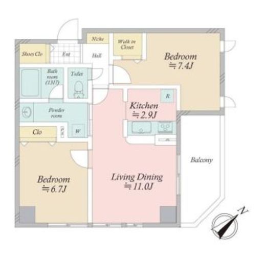 フォレンツタワー文京千石 3階 間取り図