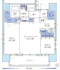 リビオレゾン田端 9階 間取り図