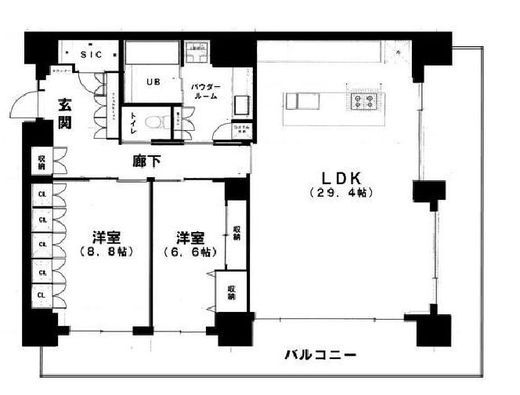 深沢ハウス 18階 間取り図