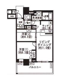 ブリリア有明シティタワー 17階 間取り図