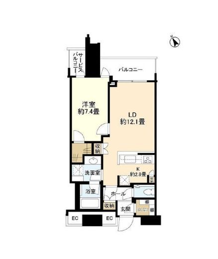 スカイズタワー＆ガーデン 21階 間取り図