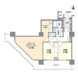 豊洲シエルタワー 12階 間取り図