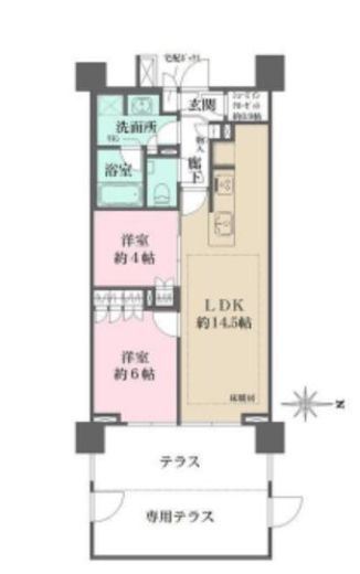 ザ・パークハウス武蔵新城フロント 1階 間取り図