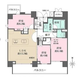 ザ・パークハウス武蔵新城フロント 5階 間取り図