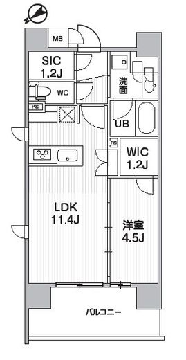 ドゥーエ入谷Ⅲ 602 間取り図