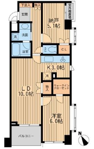 THE パームス代々木上原ヴェールテラス 103 間取り図