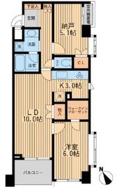 THE パームス代々木上原ヴェールテラス 103 間取り図