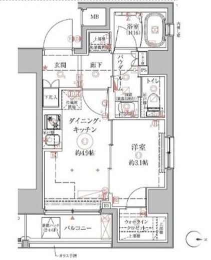 クレイシアIDZ本所吾妻橋 2階 間取り図
