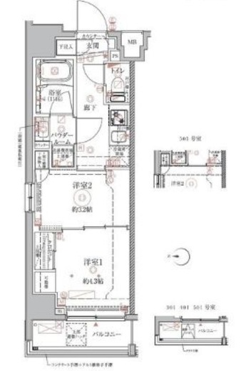 クレイシアIDZ本所吾妻橋 3階 間取り図
