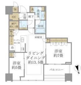 白金ザ・スカイ 10階 間取り図