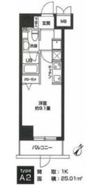 カスタリア用賀 501 間取り図