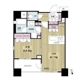 アデニウム東京八丁堀 4階 間取り図