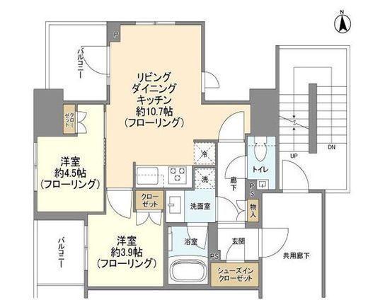 リビオレゾン三田 5階 間取り図